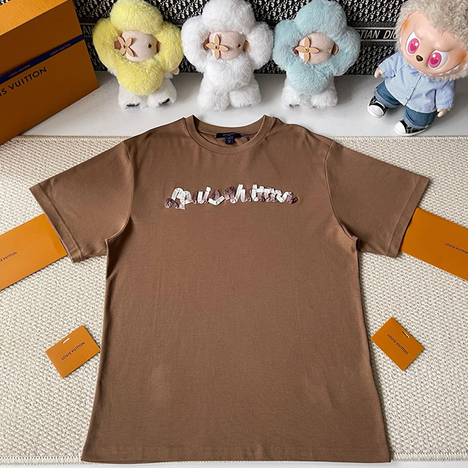 lv louis vuitton gradient logo t-shirt